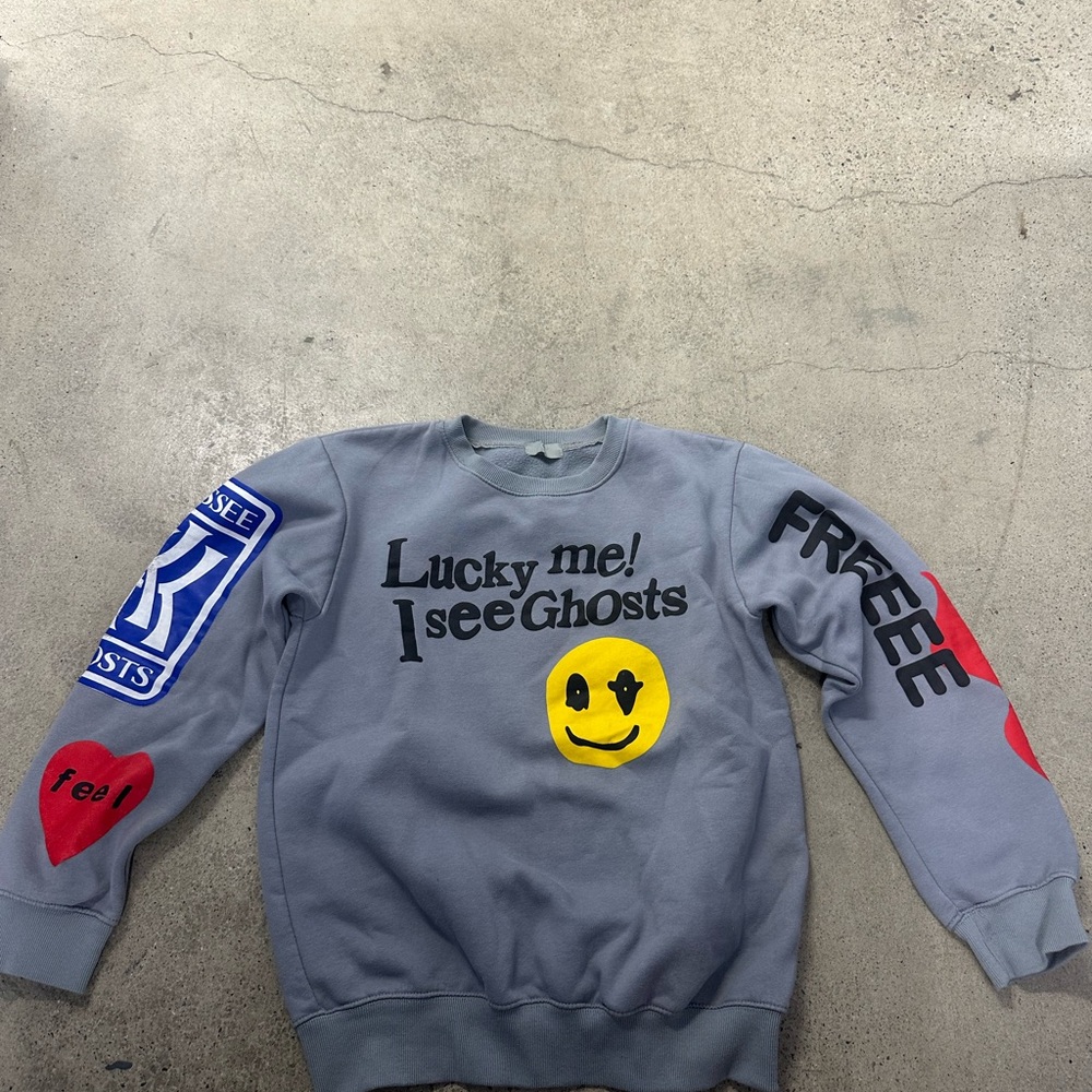 H&M Gray Graphic Crewneck Sweater